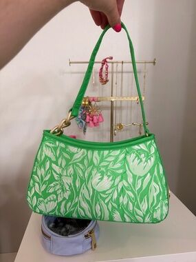Lilly Pulitzer Green Floral Purse